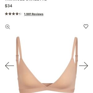 SKIMS Fits Everybody Triangle Bralette (Clay)